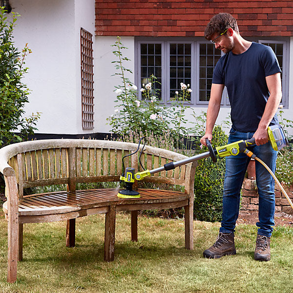 RYOBI ONE+ 18V Limpiador a Batería con Dispensador de Jabón, VERDE